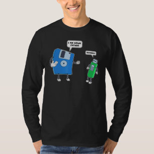 Programmer Coder  Floppy Disc Usb Engineer Program T-Shirt