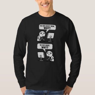 Programmer Coder Meme Saying Code Doesn't Work Why T-Shirt
