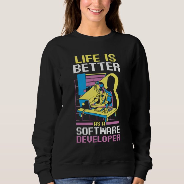 Programmer Coding  As A Software Developer Sweatshirt (Front)