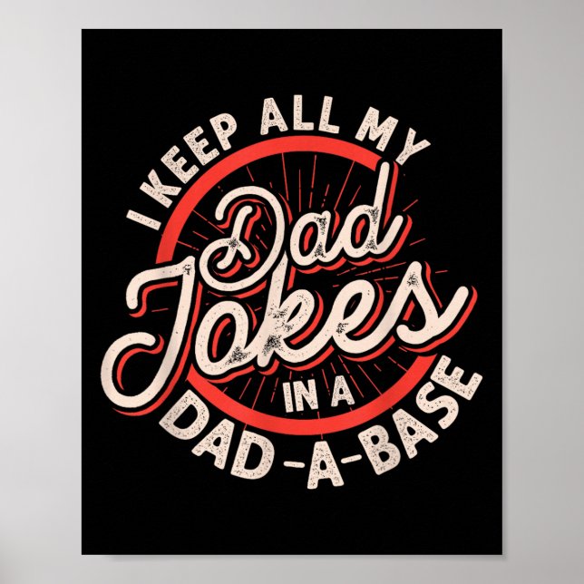 Programmer Dad Nerdy Father Database Geeky Dad Jok Poster (Front)