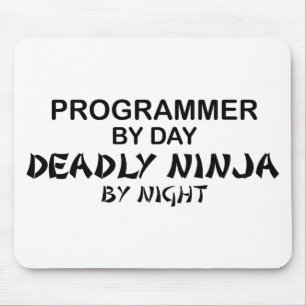 Programmer Deadly Ninja by Night Mouse Pad