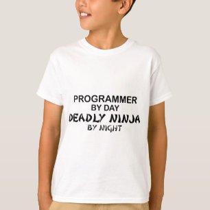 Programmer Deadly Ninja by Night T-Shirt