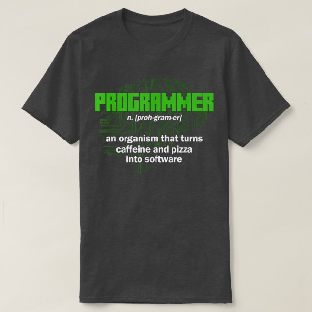 Programmer Definition Synta Programming Software D T-Shirt (Design Front)