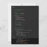 Programmer Developer Themed Wedding Invitation
