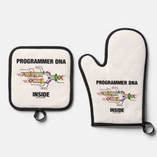 Programmer DNA Inside Molecular Biology Humor Oven Mitt & Pot Holder Set