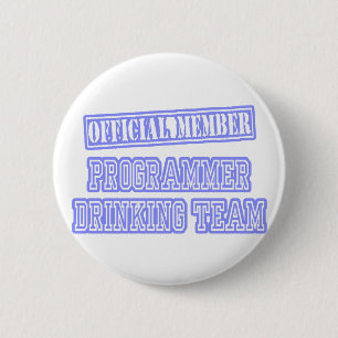 Programmer Drinking Team 6 Cm Round Badge