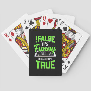 Programmer False It Is Funny Playing Cards