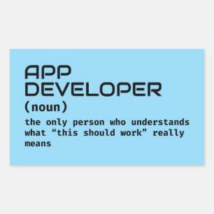 Programmer Funny Definition  Rectangular Sticker