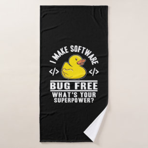 Programmer Make Software Bug Free Bath Towel