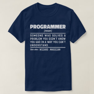 Programmer Noun Software Developer Humour Joke T-Shirt