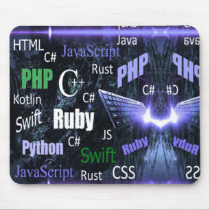 Programmer Pattern Blue Mouse Pad
