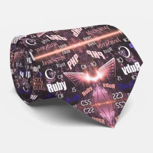 Programmer Pattern Pink Tie