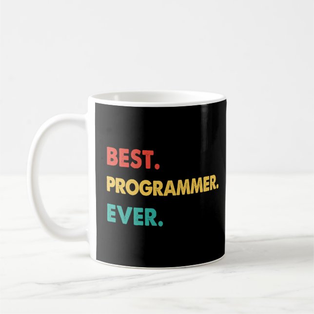 Programmer Retro Best Programmer Ever  Coffee Mug (Left)