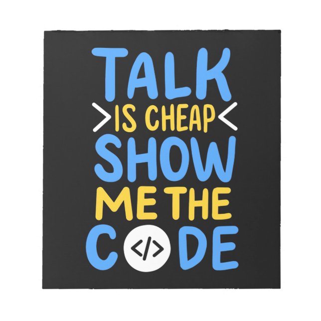 Programmer Show Me The Code Notepad (Front)