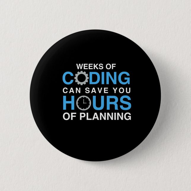 Programmer Weeks Of Coding 6 Cm Round Badge (Front)