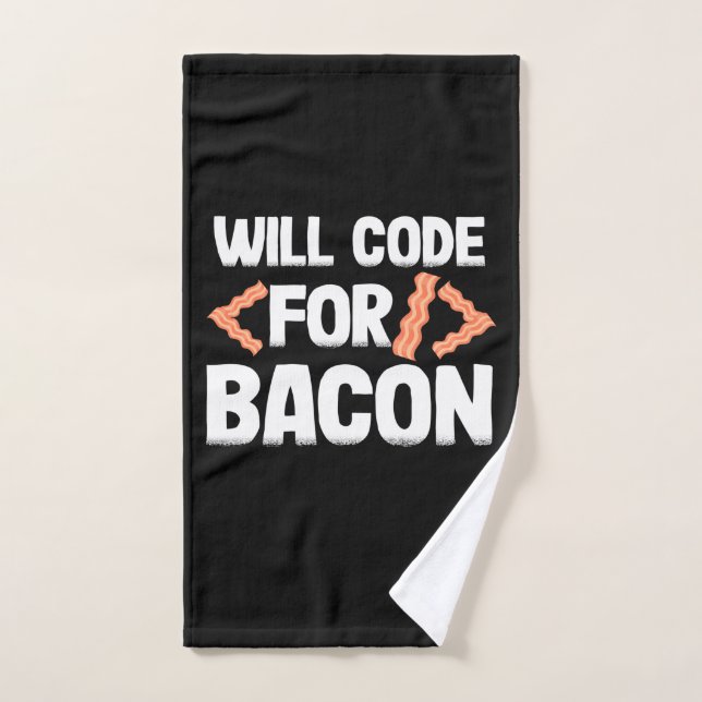 Programmer Will Code For Bacon Hand Towel (Hand Towel)