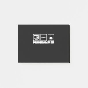 Programmer Write Code And Drink Coffee Post-it Notes