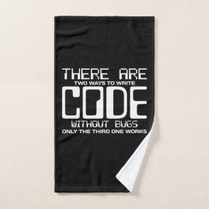 Programmer Write Code Without Bugs Hand Towel