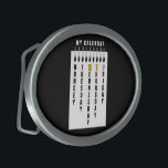 Programmers Calendar Belt Buckle<br><div class="desc">Introducing the "Weekday Wit" merchandise line, featuring a clever calendar design that brings a humourous spin to the weekly grind. This playful take on the classic calendar highlights the acronym "WTF" - but in this context, it's all about those central days: Wednesday, Thursday, and Friday, that lead us into the...</div>