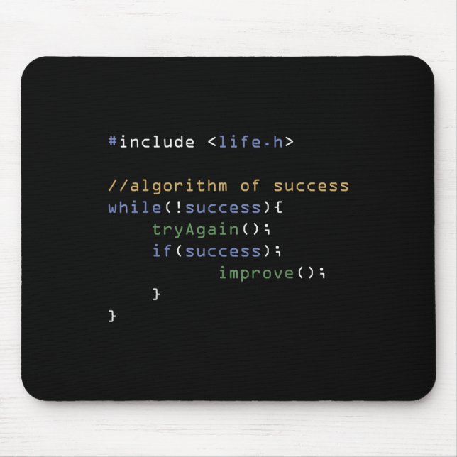 Programmers Computer Science Meme Coding Humour  Mouse Pad (Front)