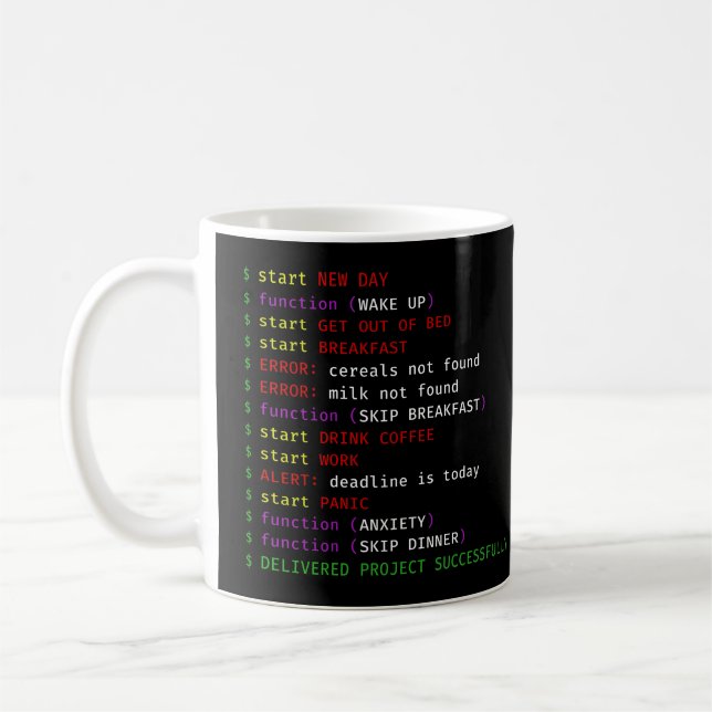 Programmers Day as Code Coffee Mug (Left)