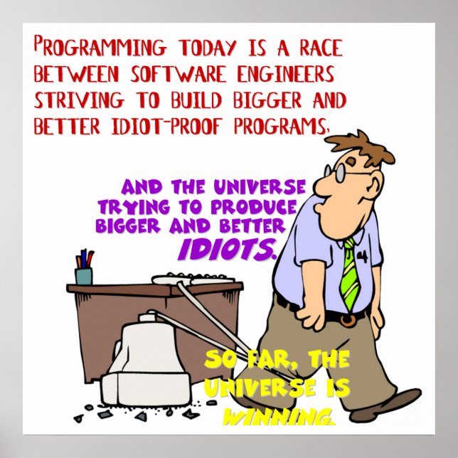 Programmers versus the Universe (1) Poster (Front)