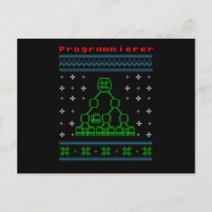 Programmierer Computer Ugly Christmas Sweater Gift Postcard