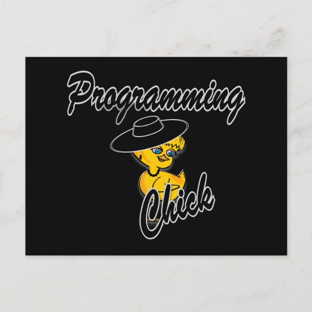 Programming Chick #4 Postcard (Front)