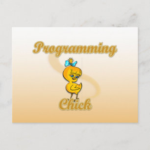 Programming Chick Postcard