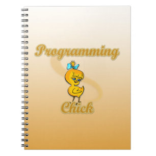 Programming Chick Spiral Notebook
