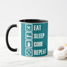Programming Coffee Mugs :  EAT-SLEEP-CODE-REPEAT