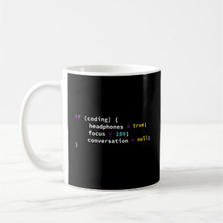 Programming Joke If Coding Headphones Programmer Coffee Mug