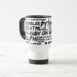 Programming Languages, Computer Languages, Code Travel Mug