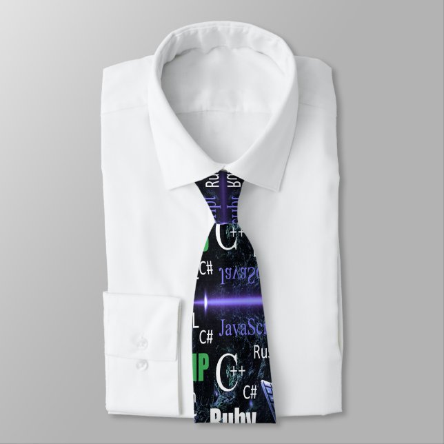 Programming Languages Pattern Blue Tie (Tied)