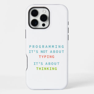 Programming Thinking Logic Code Developer Quote Gi iPhone 16 Pro Max Case