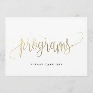 Programs Sign - Lovely Calligraphy Invitation