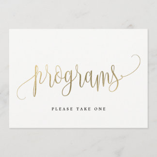 Programs Sign - Lovely Calligraphy Invitation