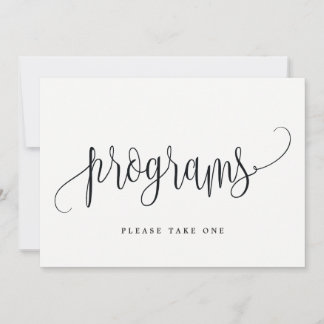 Programs Sign - Lovely Calligraphy Invitation