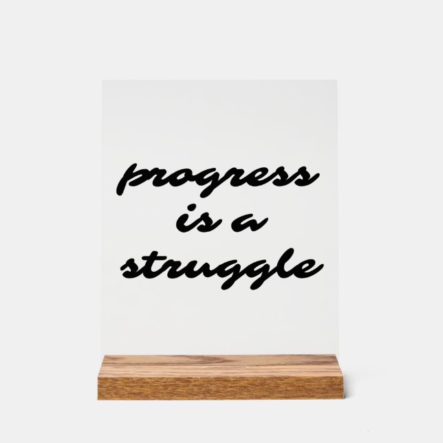 Progress Acrylic Sign (Front)
