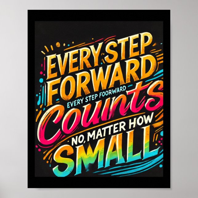 Progress And Persistence Sticker  Poster (Front)