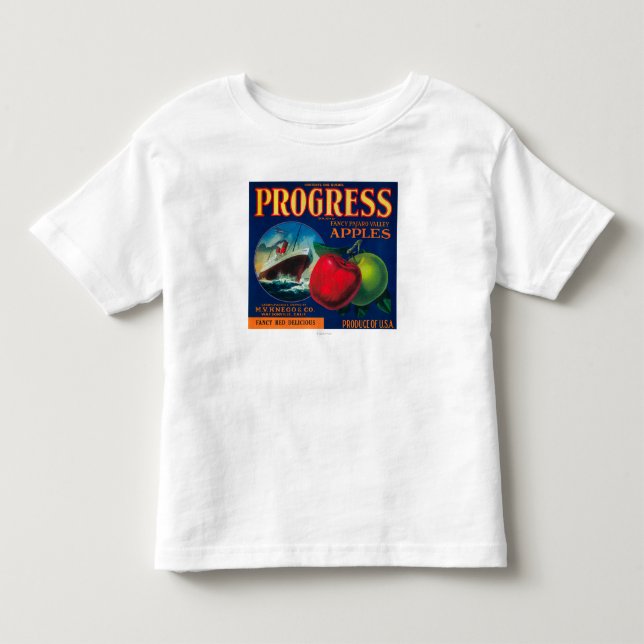 Progress Apple Crate LabelWatsonville, CA Toddler T-Shirt (Front)