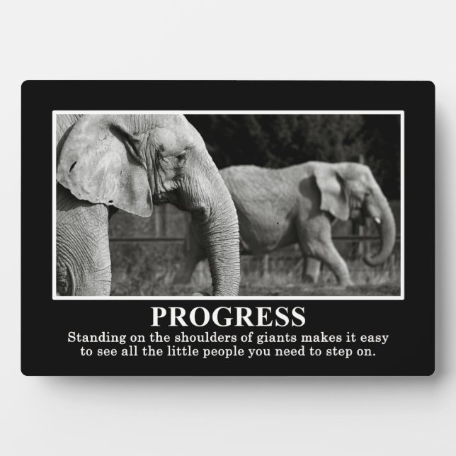 Progress by Standing on the Shoulders of Giants Plaque (Front)