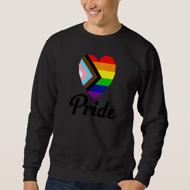 Progress Flag Gay Pride Rainbow Word  1 Sweatshirt (Front)