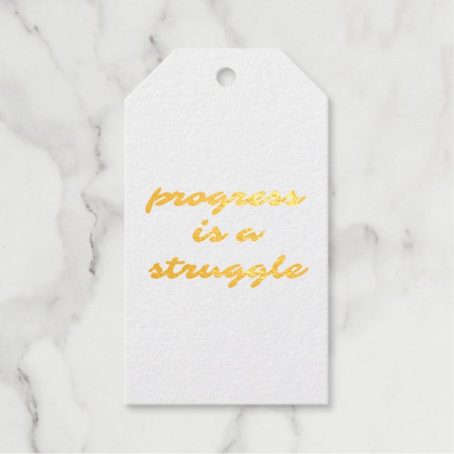 Progress Foil Gift Tag (Front)