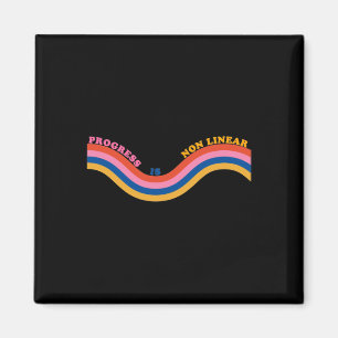 Progress Is Non Linear Sticker Magnet