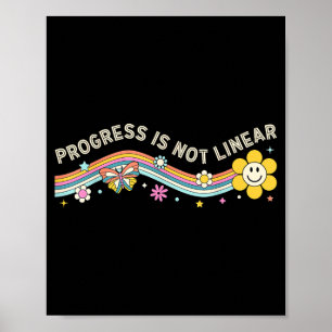 Progress is not linear shirt new teacher first day poster