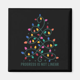 Progress Is Not Linear Special Ed Teacher Christma Magnet