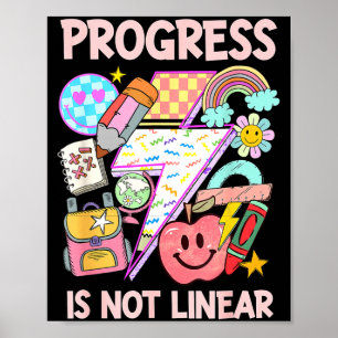 Progress is not linear sped ed special education poster