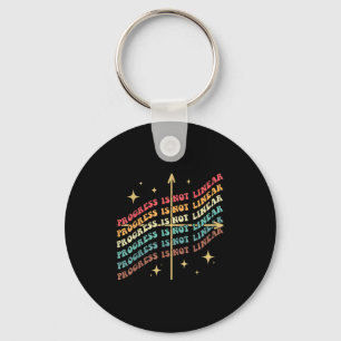 Progress Is Not Linear Sped Motivational Insration Key Ring