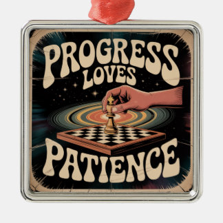 Progress Loves Patience Metal Tree Decoration